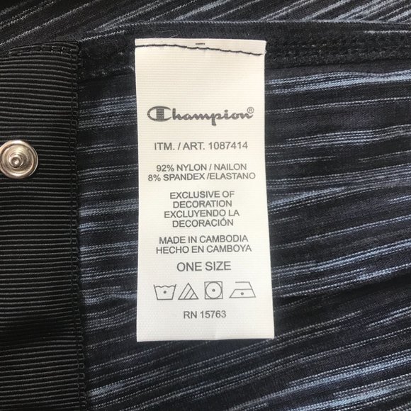 Champion Women's Snap Scarf in Black/Blue - O/S - Picture 5 of 5